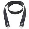 Tripp Lite USB-C Flat Cable, Flat USB C to USB C Cable, USB 3.1 Gen 2, 10 Gbps, Thunderbolt 3 Compatible, Black, 3 ft (U420-003-G2-FL)