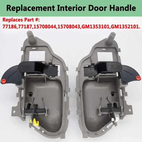 LIYYOO 15708043 15708044 Inside Interior Door Handle,Driver & Passenger Side,Compatible with 1995-2000 Chevrolet Tahoe GMC Yukon GM
