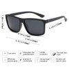 Polarized Sunglasses for Men Driving Mens Sunglasses Rectangular Vintage Sun Glasses For Men/Women Matte Black