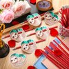 Dunzoom 36 Sets Sloth Valentine's Day Exchange Gifts for Kids Valentine's Day Pencils Hugger with Sloth Valentine's Day Cards Heart Pencils with Erasers for School Prize Classroom Gifts Party Favors