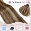 WIGER Tape In Human Hair Extensions Ombre Brown Mixed Blonde Insert Skin Weft Extensions 16 In Balayage Remy Human Hair Straight No Glue Brazilian Highlighted Hair Extensions(40g, 20 Pcs)