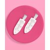 xo, Fetti Bride Beauty Clips - 4 pc | Bachelorette Party, Blue White Bridal Hair Clip, Wedding Get Ready With Me, Bridal Shower Favor, Wedding Accessory