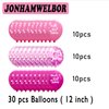 JONHAMWELBOR Happy 30th Birthday Balloon (30pcs 12inch) Hot Pink and Pink Latex Inflatable Confetti Anniversary Party Helium Balloons Decorations Supplies for 30 Year Old Women,Her,Daughter,Sister