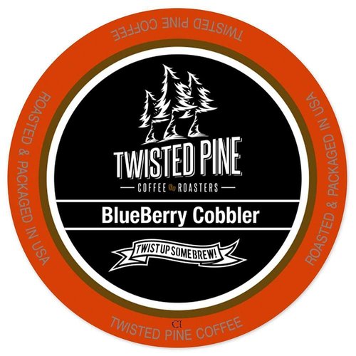 Twisted Pine Blueberry Cobbler Flavored Coffee, Single-Serve Cups for Keurig K-Cup Brewers, 24 Count