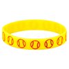 Softball Silicone Wristbands - Great Softball Party Favor, Football Birthday Themed Party Decorations, Wristband Bracelet, 8 Pack Party Favor Bag Set (4 of Each Design, 8" Circumference)