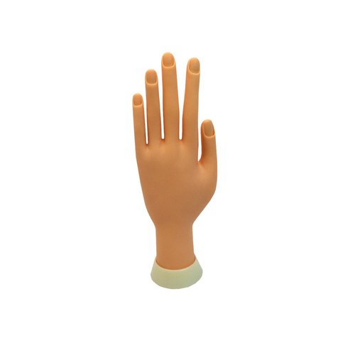 Beauticom® Practice Flexible Manicure Mannequin Hand Nail Display with Soft Fingers (Base Stand Model)