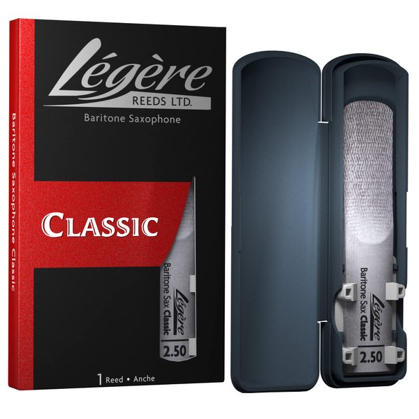 Légère Reeds Premium Synthetic Woodwind Reed, Baritone Saxophone, Classic, Strength 2.50 (BS2.50)