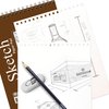 BAZIC Sketch Pad 50 Sheet 6" X 8", Top Bound Spiral Sketchbook Drawing Pads, Sketching Paper Coloring Book for Artist Kids School, 1-Pack