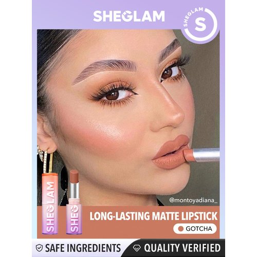 SHEGLAM Dynamatte Boom Waterproof Matte Lipstick Long Lasting Transfer Proof Lip Stick - Gotcha