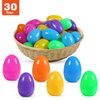 Biubumtu 30Pcs Fillable Easter Eggs, 2.36'' Plastic Bright Easter Eggs Bulk Assortment, Easter Eggs Empty, Perfect for Easter Egg Hunt/Surprise Egg