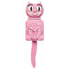 Kit-Cat Klock® Limited Edition Pink Satin Lady with Pearl Necklace - Cat Clock with Moving Eyes & Tail, Battery Operated Wall Clock, Made in USA