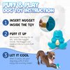 Yeti Puff and Play Dog Toy - Dog Chew Holder - Fun Stimulating Chew Toy for Teething, Behavior Training for Light to Moderate Chewers - Interactive Nuggets Treats Dispenser Puzzle - Yeti Blue