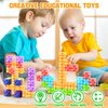 Feoxialy Magnetic Blocks - 52pcs Translucent Magnetic Cubes, Digit Building Blocks Magnet Toys for Kids, Rainbow STEM Creativity Toys 3+ Year Old Boys & Girls Toddlers Kids Christmas Birthday Gifts