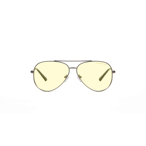 GUNNAR - Premium Gaming and Computer Glasses - Blocks 65% Blue Light - Maverick, Gunmetal, Amber Tint