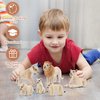 Toymany 6PCS White Lion Figurines with Lion Cubs, 2-5" Jungle Animals Figures Realistic Family Set Includes Baby Lions, Educational Toy Cake Toppers Christmas Birthday Present for Kids