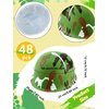 Cotiny 48 Pack Kids Army Helmets Plastic Camouflage Hats Soldier Costume Caps for Children Halloween Costume Accessories Camo Party Supplies