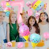 Ice Cream Balloons Number 7 Balloon 40 Inch, Sweet Sassy and Seven Birthday Party Decorations, 7 Balloon Number for Candy Birthday Party Decorations