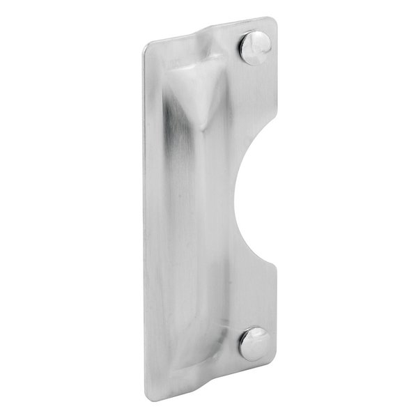 Prime-Line U 9496 Latch Guard Plate Cover – Protect Against Forced Entry, Easy to Install on Out-Swinging Doors – Stainless Steel (Single Pack), 3 in. x 7 in.