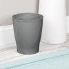 mDesign Round Plastic Bathroom Garbage Can, 1.25 Gallon Wastebasket, Garbage Bin, Trash Can for Bathroom, Bedroom, and Kids Room - Small Bathroom Trash Can - Fyfe Collection - Charcoal Gray