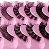 False Eyelashes Mixed Pack 3D Lashes Fake Lashes Natural Look Fluffy Lashes Pack by Kanviensl, 10 Pairs