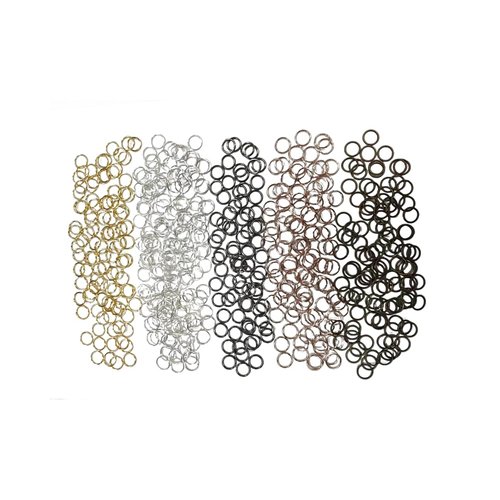 10mm Open Jump Rings Jump Rings for Jewelry Making and Keychains (Rose gold-120/Gun black-120/bronze-120/gold-120/silver-120)