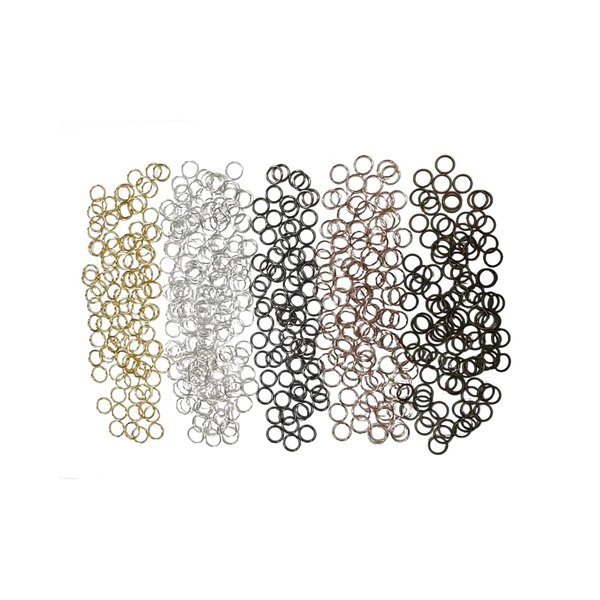 10mm Open Jump Rings Jump Rings for Jewelry Making and Keychains (Rose gold-120/Gun black-120/bronze-120/gold-120/silver-120)