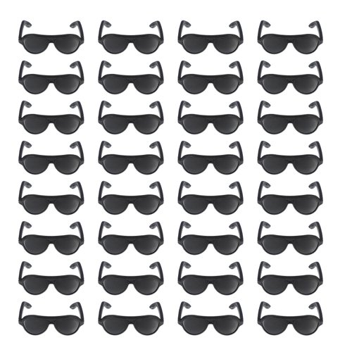 TOYANDONA 80pcs Doll Sunglasses Mini Plastic Dolls Sunglasses Black Sunglasses for Dollhouse DIY Crafts Dollhouse Accessories Decorate, 3X2.6X1CM