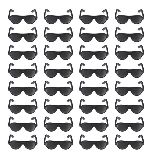 TOYANDONA 80pcs Doll Sunglasses Mini Plastic Dolls Sunglasses Black Sunglasses for Dollhouse DIY Crafts Dollhouse Accessories Decorate, 3X2.6X1CM