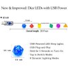 MillMB Decorative Multicolor String Lights with Unique Polyhedral Dice Design (40-Light with Dice,USB Powered)