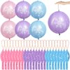 Leitee 36 Pcs 18 Inch Snowflake Punch Balloons Winter Theme Punching Balloon Party Favors Carnival Prize Bounce Balloon with Rubber Band Handle for Birthday Party Daily Game School