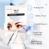Lash Glue for Eyelash Extensions 7g All-Day Hold Cluster Eyelash Glue Waterproof Strip Lash Adhesive Latex Free for Sensitive Eyes（White/Clear）