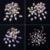 240pcs Popular 12 Styles FlatBack Crystals Mix Sizes Multi Shapes Glass Crystal AB Rhinestones For Nail Art Craft 3D Decorations Flat Back Stones Gems Set Box