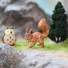 Gemini&Genius Woodland Animal Toys, 6Pcs Forest Animal Toy Figures with Bear, Hedgehog, Deer, Raccoon, Squirrel and Owl, North American Wildlife Great Cake Toppers for Baby Shower and Gifts for Kids