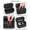 Lipstick Organizer Bag Lip Gloss Lip Balm Case Chapstick Holder Bag Makeup Artist Lipstick Bag With Compartment Cosmetic Bag Gift for Women(Black-21holder)