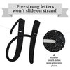 Pre-Strung Happy Birthday Banner - NO DIY - Black Happy Birthday Banner For Men & Women - Pre-Strung Script Garland on 6 ft Strands - Glitter Birthday Party Decorations & Decor. Did we mention no DIY? (Black)
