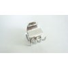 Generic Tiny mini shiny silver tone metal hair claw clip (Clip quantity: 1 clip)
