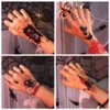 Oottati 15 Sheets Halloween Looks Real Fake Scar Eye Spider Wound Horror Monster Skull Blood Hand Temporary Tattoos Suit for Kids
