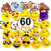 OHill 60 Pack Mini Plush Emoticon Keychain Mini Pillows Key Ring for Birthday Event Party Favors Supplies