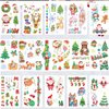Fanoshon 16 Sheets Glitter Christmas Temporary Tattoos for Kids Birthday Party Favors, Christmas Sparkly Winter Holiday Body Decoration Tattoo Stickers for Boys and Girls Goodie Bag Stocking Stuffers