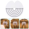 HINZIC 75pcs Round Hair Extension Spacer Template Protector with Scale, Single Hole Bonding Guards for Hair Extension, Transparent Heat Shield Spacer Tool for Wig Extension