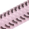FANXITON Half Lashes Natural Look Wispy 10 Pairs Cat Eye Lashes 3D False Eyelashes Fluffy Soft 15 MM Short Faux Mink Lashes Sets Pack