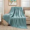 EMME Muslin Throw Blanket 100% Cotton Blankets for Couch Breathable Gauze All Season Soft and Lightweight Pre-Washed (Teal, 50"x70")