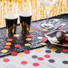 Glitter Confetti Circles Table Decoration and Wedding Party Decoration, 1.2’’ in Diameter (gold glitter, black, red,300pc)