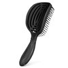 NuWay 4HAIR® DoubleC PRO® U.S. Patented Double Curved Detangling Brush is Hair Dryer Safe (Iron Black)