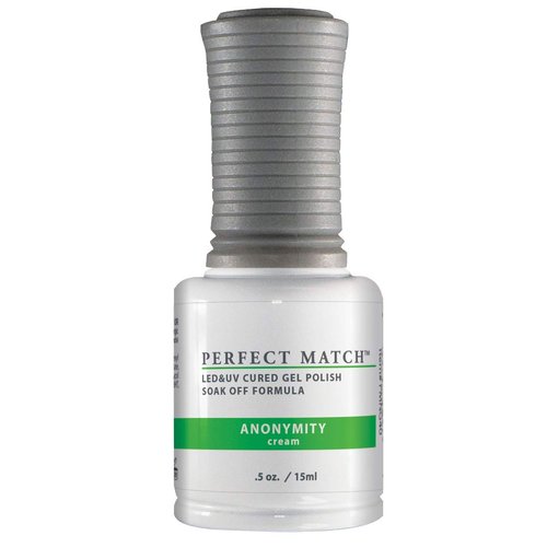 LeChat - Perfect Match Gel Polish - Anonymity - Green with Cream Finish - (0.5 Ounce) - Easy Application - Soak Off Formula
