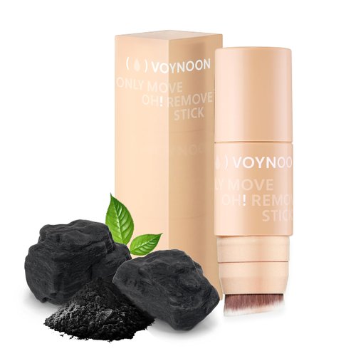 Only Move Oh Remove Stick - Blackhead Remover Cleansing Stick with Brush Charcoal Deep Pore Cleanser for All Skin Types of Men and Women 0.42Oz/ 12g