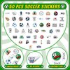 Joyvorite 122 Pcs Soccer Party Favors Set with Soccer Goodie Bags Soccer Slap Bracelets Tattoo Stickers Puzzle Toys Soccer Stickers Whistles Soccer Party Supplies Soccer Party Decorations