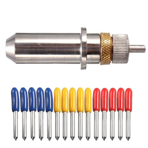 GAOHOU 15pcs 30/45/60 Degree Vinyl Cutter Blade for Roland Cutting Plotter with Blade Holder - Tool Accessories Drill Bits - 15 x Blades for Cutting Plotter