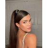 2pcs Small Claw Clips Stay-Put High Ponytail Rhinestone Metal Holders Anti-Sag Hair Clips for Bouncy High Ponytails for Women