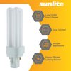 Sunlite 40540 PLD13/SP35K/10PK Double Twin Tube Compact Fluorescent Lamp, PLD 2-Pin, 13 Watts, 660 Lumens, 3500K Neutral White, 2-Pin (GX23-2) Base, 10 Pack
